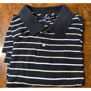 Vintage John Ashford Golf Knit Polo Shirt Short Sleeve Mens XXL Striped 90s